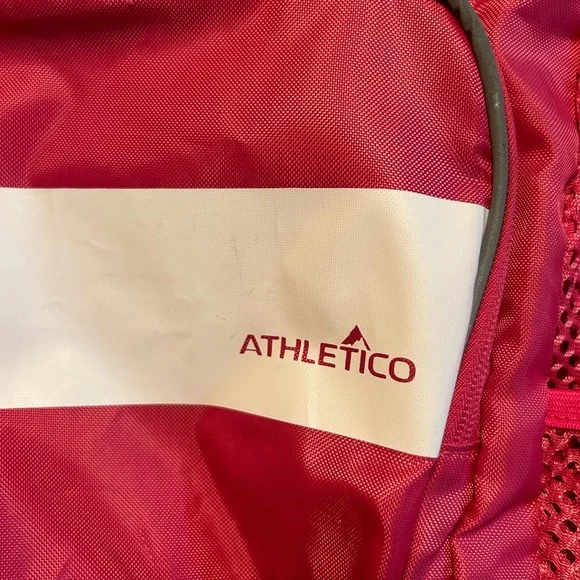 Athletico hot pink drawstring bag with mesh pockets backpack - Picture 2 of 7
